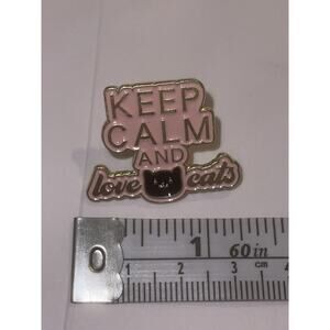 Keep Calm And Love Cats Pin Brooch